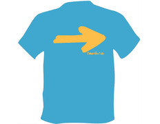 Camiseta Flecha Camino de Santiago Celeste