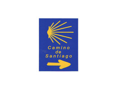 Pegatina Estrella y Flecha Camino de Santiago 6x8