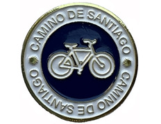 Pin Bicicleta Camino de Santiago redondo Metal