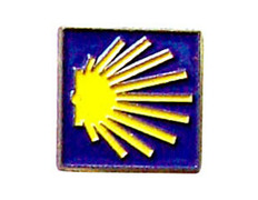 Pin Estrella Amarilla del Camino Metal