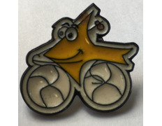 Pin Flecha bici Amarilla