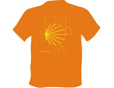 Camiseta Boceto Logo Camino de Santiago Naranja