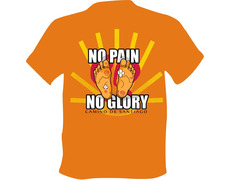 Camiseta No Pain No Glory Naranja