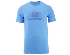 Camiseta Salomon Blend Logo SS TEE Azul cielo