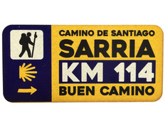 Imán madera triple señal Sarria KM 114