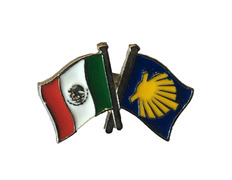 Pin Metal Bandera México Camino Santiago