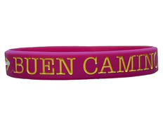 Pulsera Silicona Concha Camino Santiago Rosa fucsia