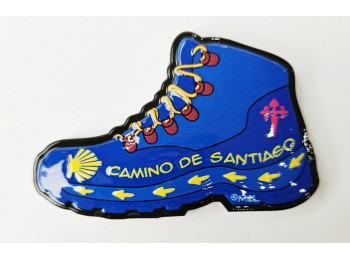 Imán Bota Resina Camino De Santiago MyL Azul