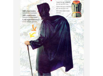 Poncho PVC con Mangas Azul Royal