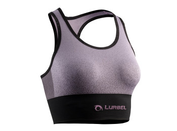 Sujetador Deportivo Lurbel Venus Top Lavanda/Negro