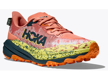 Zapatilla Hoka Speedgoat 6 W Salmón/Amarillo