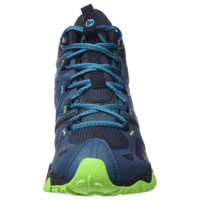 Bota Merrell Grassbow Mid Sport GTX Azul Oscuro/Verde