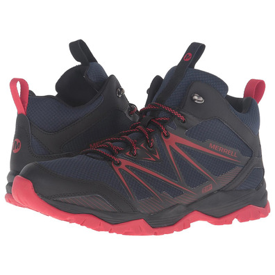 Bota Merrell Capra Rise Mid WTPF Marino/Rojo