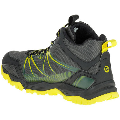 Bota Merrell Capra Rise Mid WTPF Verde/Amarillo/Negro