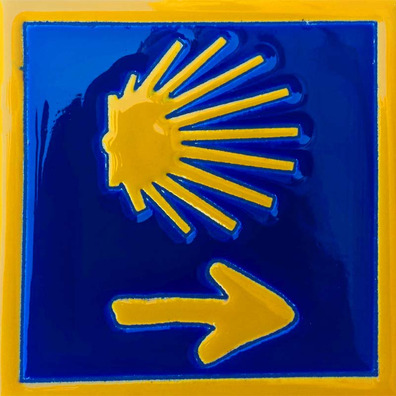 Azulejo Cerámica Estrella y Flecha Camino 11x11
