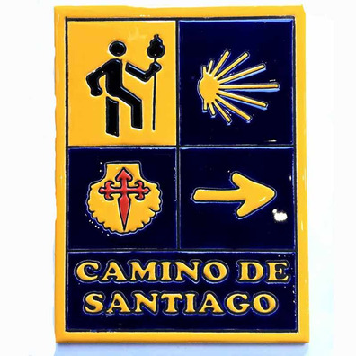 Azulejo cerámica Señales Camino de Santiago 15x20 cm