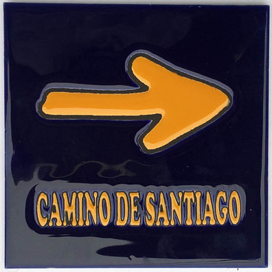 Azulejo Flecha Camino de Santiago 15x15 cm