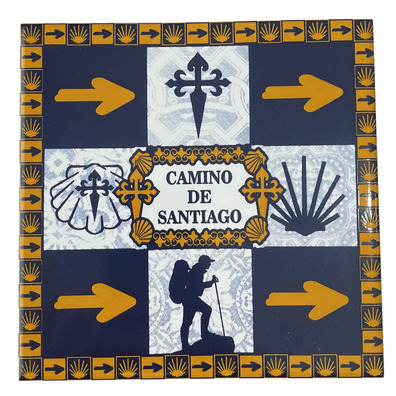 Azulejo multisímbolo Camino de Santiago 10x10