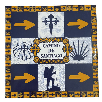 Azulejo multisímbolo Camino de Santiago 15x15