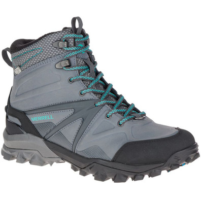 Bota Merrell Capra Glacial Ice + Mid WP W Gris