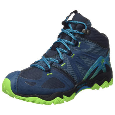 Bota Merrell Grassbow Mid Sport GTX Azul Oscuro/Verde