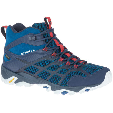 Bota Merrell Moab FST 2 Mid GTX Azul/Naranja