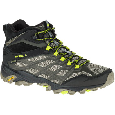 Bota Merrell Moab FST Mid GTX Negro/Beige/Amarillo