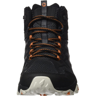 Bota Merrell Moab FST Mid GTX Negro/Naranja