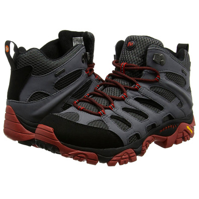 Botas Merrell Moab Mid GTX Gris/Negro/Rojo