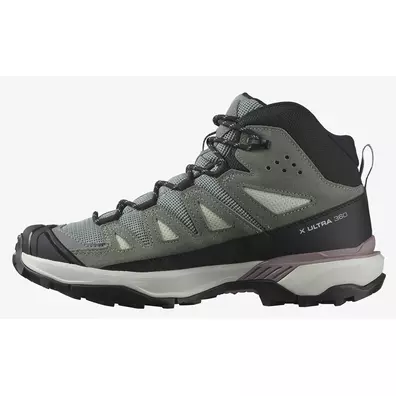 Bota Salomon X Ultra 360 LTR Mid GTX W Gris/Verde