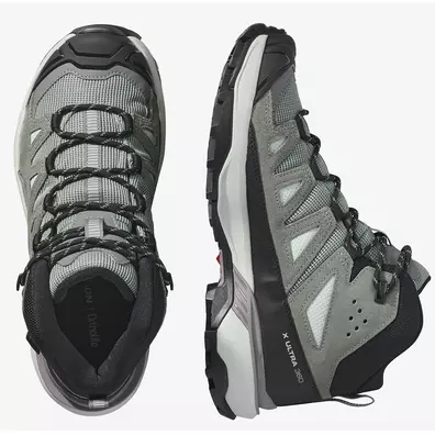 Bota Salomon X Ultra 360 LTR Mid GTX W Gris/Verde