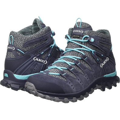 Botas Aku Alterra Lite Mid GTX W Gris/Azul