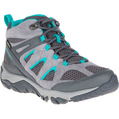 Botas Merrell Outmost Mid Vent GTX Gris/Turquesa