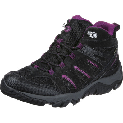 Botas Merrell Outmost Mid Vent GTX  W Negro/Fucsia