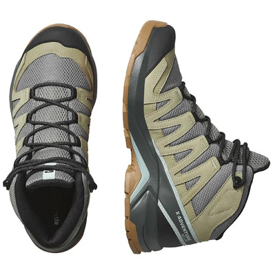 Botas Salomon X-Adventure Recon GTX W Mid Verde/Gris