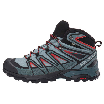 Botas Salomon X Ultra 3 Mid GTX Gris/Negro/Rojo