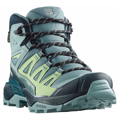 Botas Salomon X Ultra 360 Mid GTX W Aguamarina/Verde