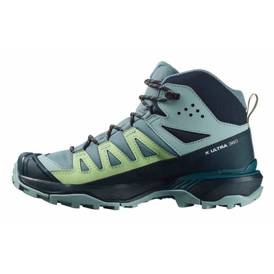 Botas Salomon X Ultra 360 Mid GTX W Aguamarina/Verde