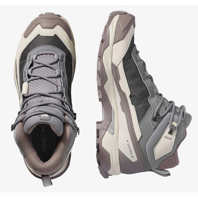 Botas Salomon X Ultra 5 Mid Gtx W Gris/Beige/Marrón
