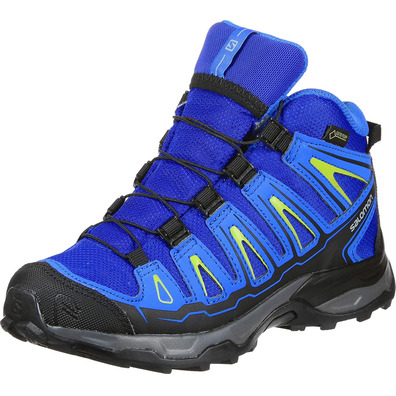 Botas Salomon X Ultra Mid GTX J Azul/Lima/Negro