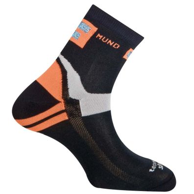 Calcetín Mund Running/Cycling Naranja-Negro-Gris