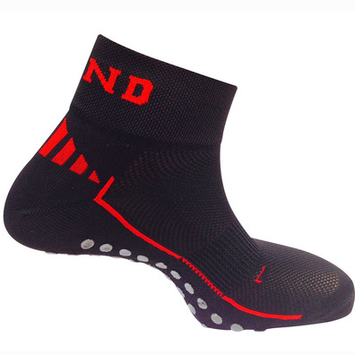 Calcetines Mund Antideslizante Negro/Rojo