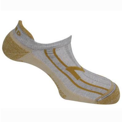 Calcetines Mund Invisible Rizo Gris-Amarillo Mostaza