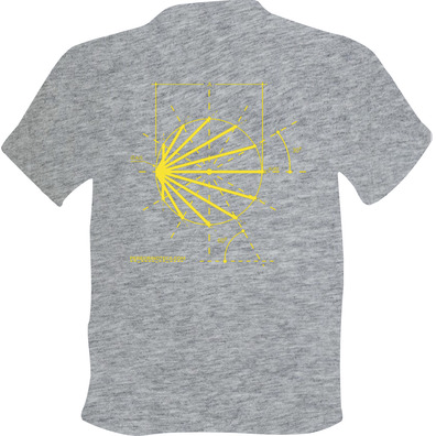 Camiseta Boceto Logo Camino de Santiago Gris