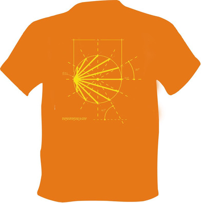Camiseta Boceto Logo Camino de Santiago Naranja
