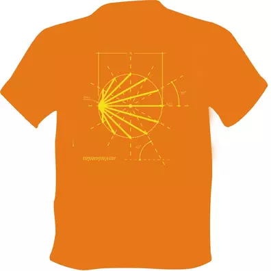 Camiseta Boceto Logo Camino de Santiago Naranja