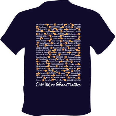 Camiseta Pueblos Camino de Santiago Azul marino