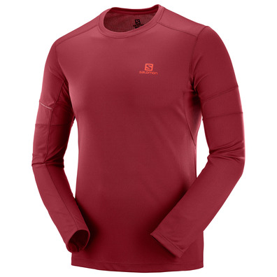 Camiseta Salomon Agile LS Tee Granate