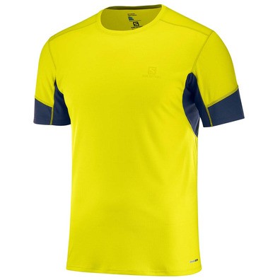 Camiseta Salomon Agile SS Tee Amarillo/Marino