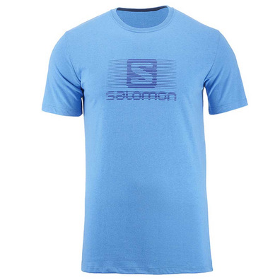 Camiseta Salomon Blend Logo SS TEE Azul cielo